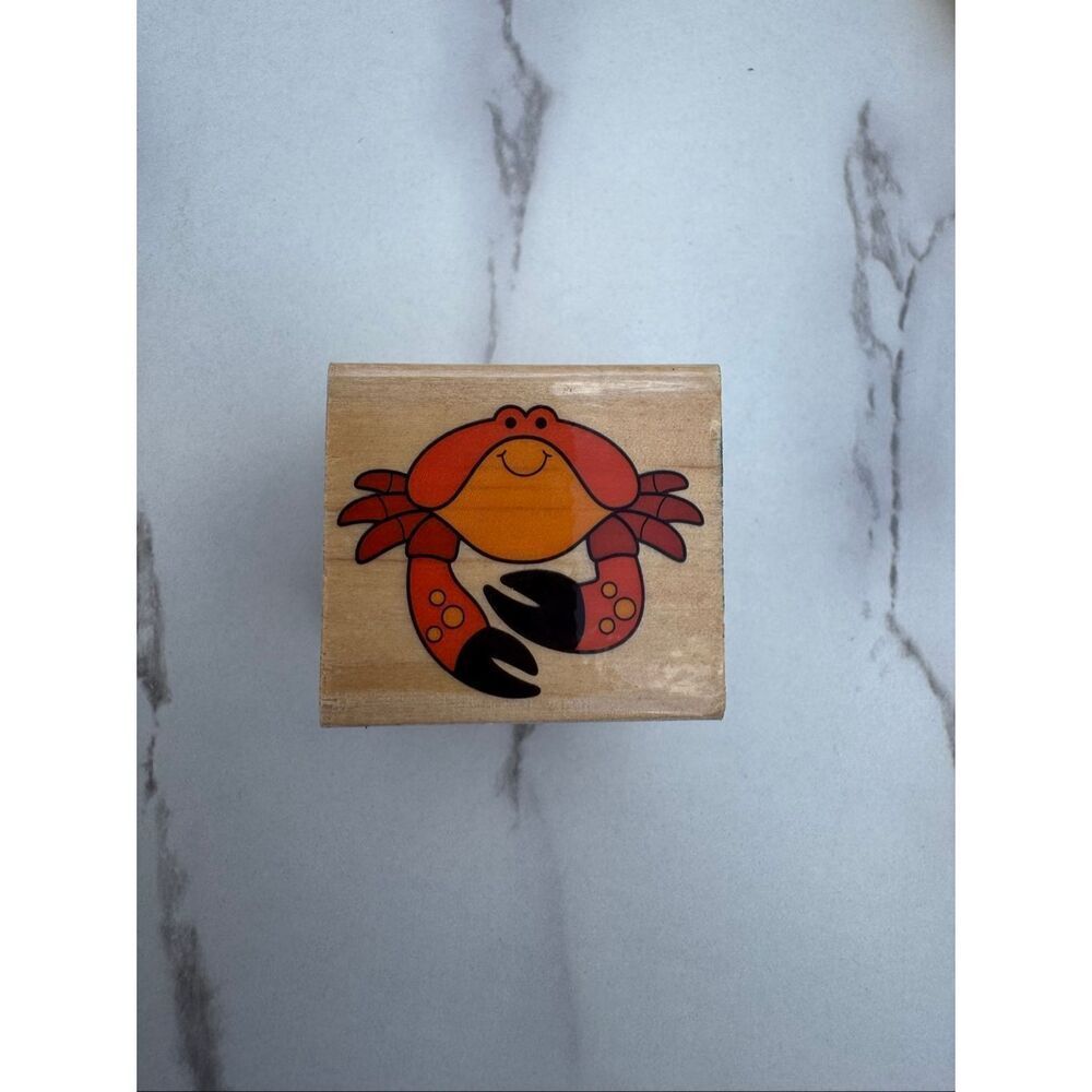 Cartoon Crab Rubber Stamp
